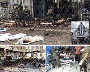 21 Tewas akibat Ledakan Bom di Katedral di Filipina